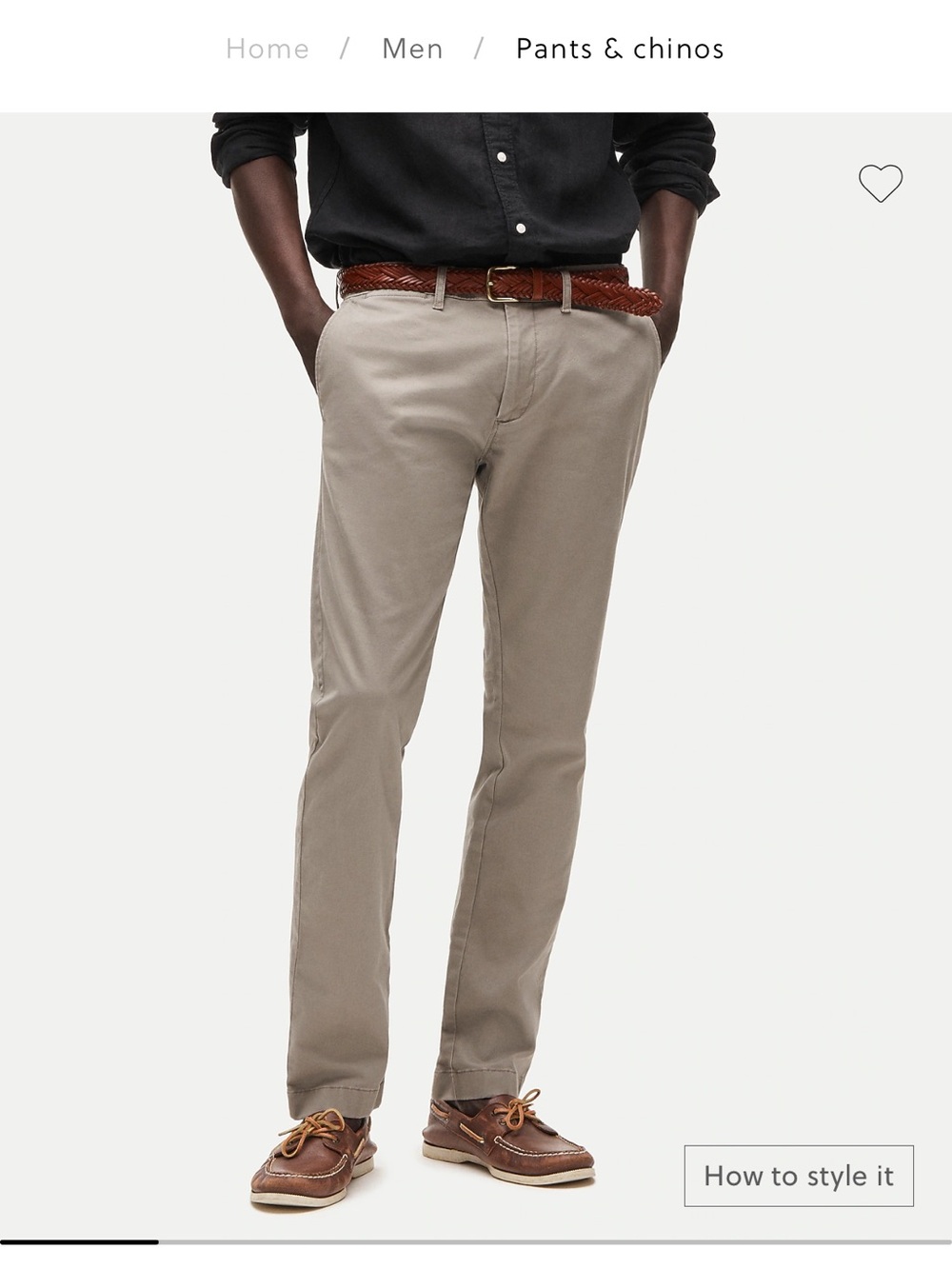 J. Crew Straight-Fit Chinos in Khaki